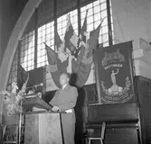 Sågverksarbetarförbundets kongress på Södra Station. September 1944. Maxim. Skutskär, Svenska sågverksindustriarbetarförbundet avd 2. 