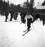 Fettisdagstävling. Skidor. År 1936