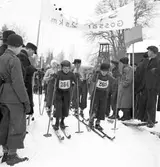 Fettisdagstävling. Skidor. År 1936