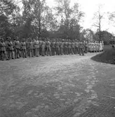 Landstormen. Kyrkoherde Jonzon håller bön. Den 1 juni 1936