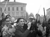 Studenter på Rådhustorget. Den 3 Juni 1941


