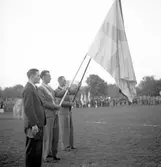Svenska Flaggans Dag på Strömvallen. Reportage för Gefle Dagblad
År 1939

