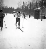 Polisens stafettävling. Skidåkning. 1935




