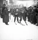 Polisens stafettävling. Skidåkning. 1935




