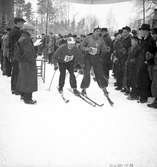 Polisens stafettävling. Skidåkning. 1935



