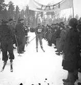 Polisens stafettävling. Skidåkning. 1935



