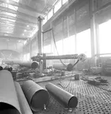 Den 15 oktober 1968. Gävle Varv. Spiralsvetsning-rör.

