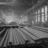 Den 15 oktober 1968. Gävle Varv. Spiralsvetsning-rör.
