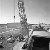 Den 26 april 1963. Gävle Varv. Stapelbädd.



