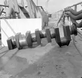 Den 7 maj 1963. Gävle Varv. Brusten vevaxel.




