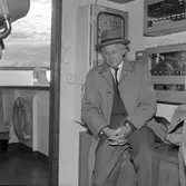 Den 27 juli 1962. Gävle Varv. Radiohytt på M/S 110-Tukuue.

