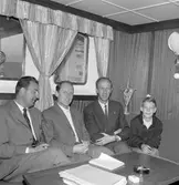 Den 27 juli 1962. Gävle Varv. Salong på M/S 110-Tukuue.
