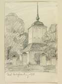 Teckning av Ferdinand Boberg. Västerbotten, Umeå landsf. kyrka, Stapeln