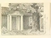 Teckning av Ferdinand Boberg. Uppland, Frötuna och Länna skplg., Blidö sn., Prästgården