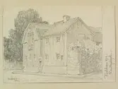 Teckning av Ferdinand Boberg. Karlskrona, Konstapelsgatan