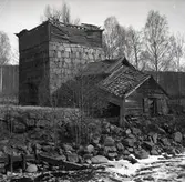 Den bevarade masugnen vid Hagelsrums gamla järnbruk.