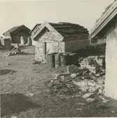 Sjöbodar vid Bruddestads fiskeläge.