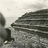 Kallmurad sjöbod vid Bruddestads fiskeläge.