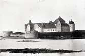 Kalmar slott före restaureringen av tornen.