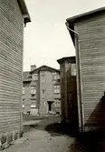 Bakgård i kvarteret Gullregnet.