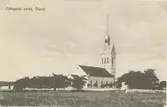 Vykort med motiv av Gräsgårds kyrka.