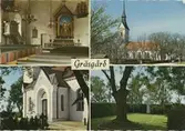 Vykort med motiv av Gräsgårds kyrka.