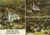 Vykort med motiv av Misterhults kyrka.