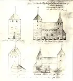 Ölandskyrkor. Serie efter Rhzelius. Petrus Törnewall (trol) 1673.