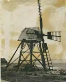 Sveriges enda bevarade vinddrivna skurverk. Foto efter restaureringen 1962