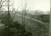 Del av muren på Borgholms slottsruin.