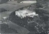 Flygfoto över Borgholms slottsruin.