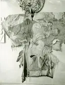 Brandskadad fana i en Kyrka.