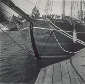 Fören på Anna av Saltvik. Skonert byggd 1854 i Marstal. Foto i Kalmar hamn 1951.