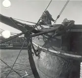 Fören på Anna av Saltvik. Skonert byggd 1854 i Marstal. Foto i Kalmar hamn 1951.