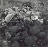 Avfall dumpat i fornlämning.