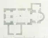 Planritning över Alböke kyrka.