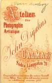 Atelier för Photographie Artistique John Dryselius Calmar Södra Långgatan 26.