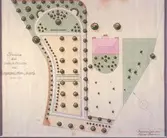 En planritning för förslag till plantering vid Drageryds skola, 1924.