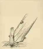 Skiss detalj på skurkvarnen i Jordhamn