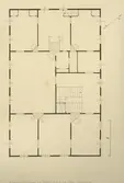 Huvudbyggniaden : plan av övre våningen.
