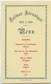 Meny vid Kalmar Järnvägars 50 år jubileum. 8/8 1874 - 1924.