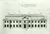 Fasadritning av Fågelviks herrgård.