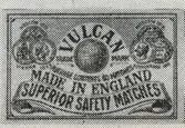 Tändsticksetikett från England, 