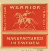 Tändsticksettikett av märket 