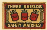 Tändsticksetikett från Mönsterås Tändsticksfabrik, 
