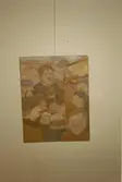 Trärelief vid utställningen Former i trä på Kalmar konstmuseum.