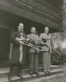 Kalmar läns fornminnesförenings hembygdsdag 1949. Till vänster Ing. Kleming.