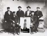 Vattentornets uppförande 1898 - 1900. Troligen foto på några av männen som var med och byggde tornet.