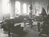 Interiör från verkstaden på Mörbylånga sockerbruk.