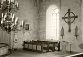 Interiör från Hannäs kyrka före restaurering.